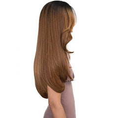 Janet Collection Synthetic Extended Deep Part Lace  Wig  - JUNE