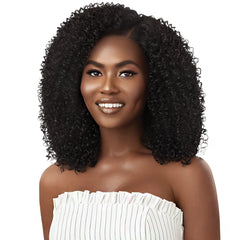 Outre Big Beautiful 100% Human Hair Premium Blend U Part Cap Leave Out Wig - AFRO CURLS 16