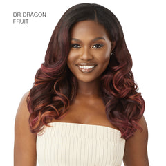 Outre Big Beautiful 100% Human Hair Premium Blend U Part Cap Leave Out Wig - DOMINICAN BODY CURL 20