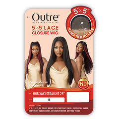 Outre 100% Human Hair Blend 5x5 HD Lace Closure Wig - HHB YAKI STRAIGHT 26