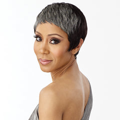 Sensationnel 100% Human Hair Empire Salt N Pepper Wig - EVIE