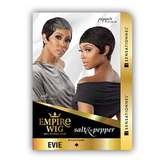 Sensationnel 100% Human Hair Empire Salt N Pepper Wig - EVIE